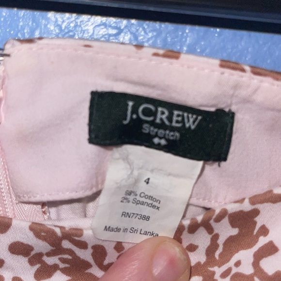 J Crew Stretch Paisley Mini Skirt - size 4.   MM - Picture 5 of 5